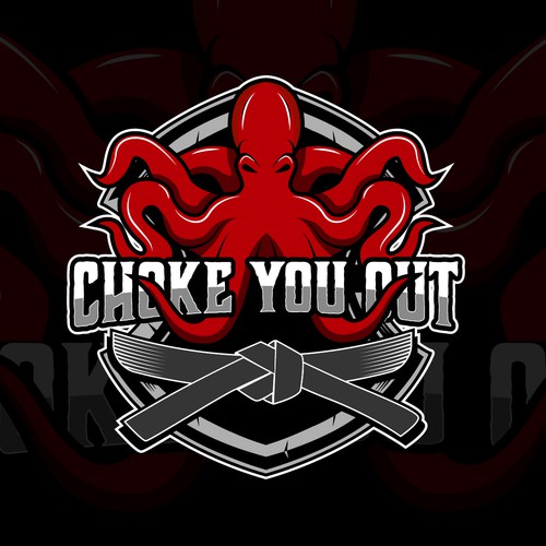 Shape design with the title 'Logo emblem for a boutique grappling brand'