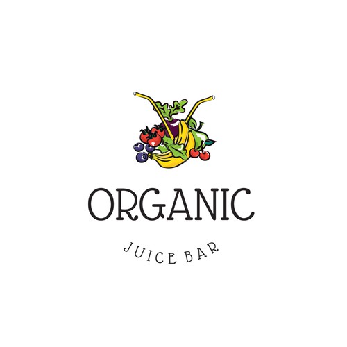 Juice bar design with the title 'Fresh bold logo for juice bar'