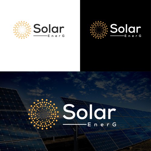 Solar logo with the title 'Solar Energy logo Design'
