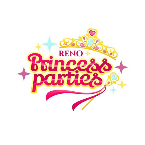 Princess design with the title 'Princess Parties Logo'