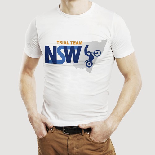 Bike t-shirt with the title 'Trial Team NSW'