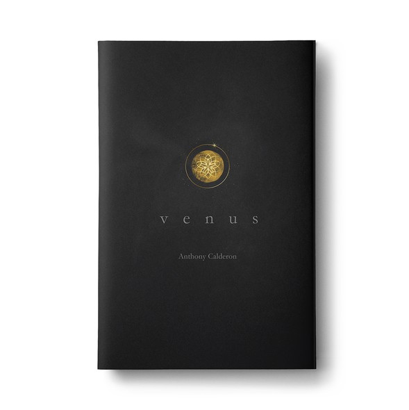 Dark design with the title 'Venus - poetry - book cover design '