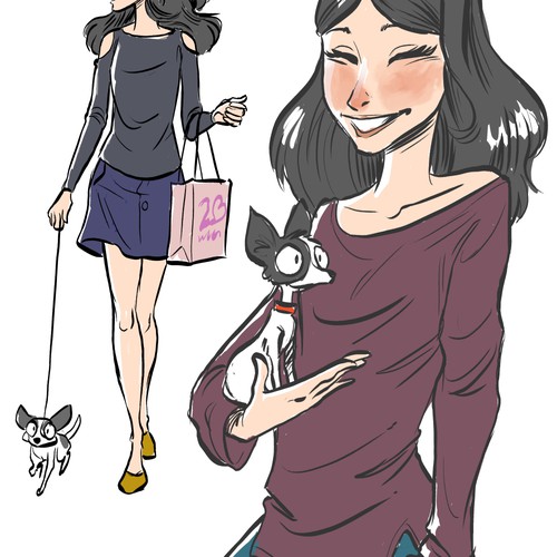 Girl artwork with the title 'young girl'