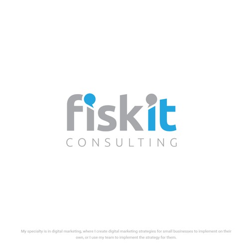 Digital marketing logo with the title 'Creative logo for Fiskit Consulting'
