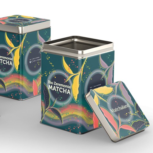 Matcha packaging with the title 'Matcha Brand Packaging'