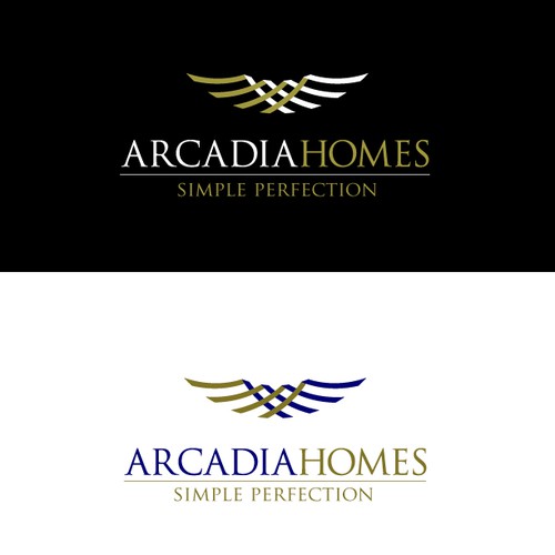 Upscale logo with the title 'Design concept for Arcadia Homes, Inc.'