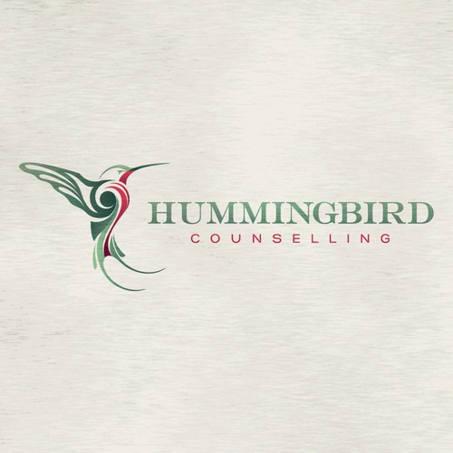 Hummingbird design with the title 'Hummingbird Counselling logo'