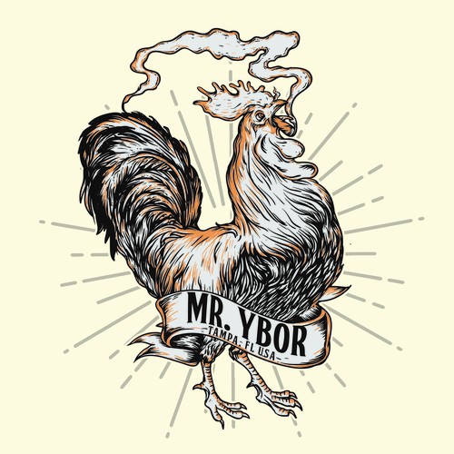 Rooster artwork with the title 'Rooster'