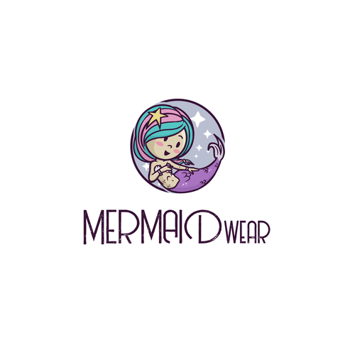 Mermaid logo with the title 'mermaid wear'