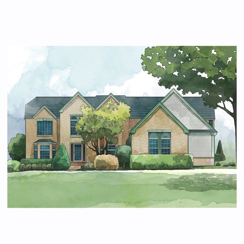 Background illustration with the title 'House'