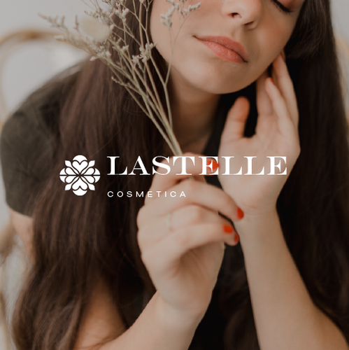 Makeup design with the title 'LASTELLE Cosmetica'