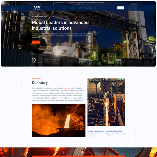 Steel design with the title 'Industrial company'