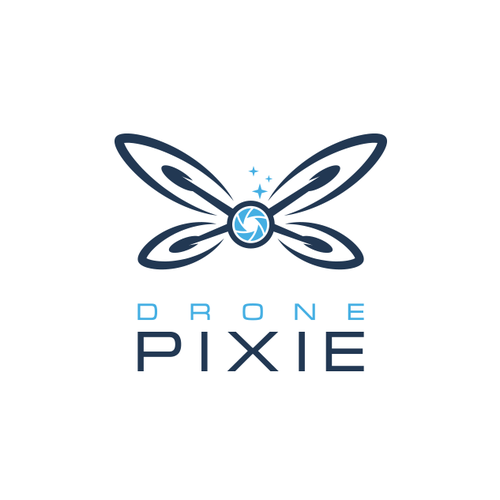 Drone logo with the title 'Playful Logo Design for Drone Pixie'