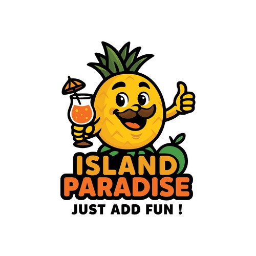 Paradise logo with the title 'ISLAND PARADISE'