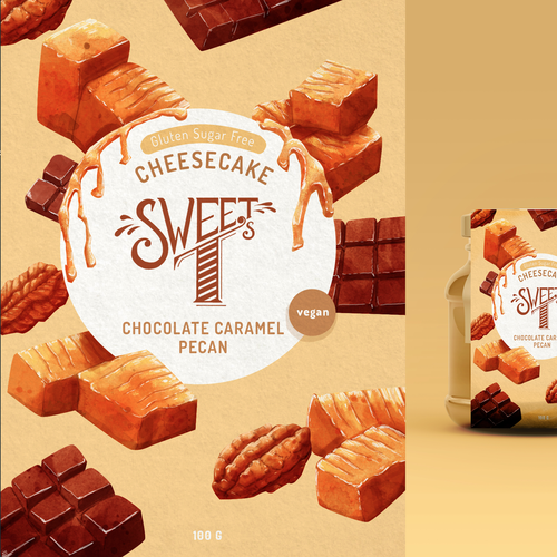 Cheesecake design with the title 'Cheesecake label'