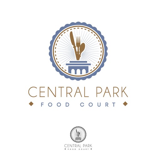 New York logo with the title 'Central Park - food court'