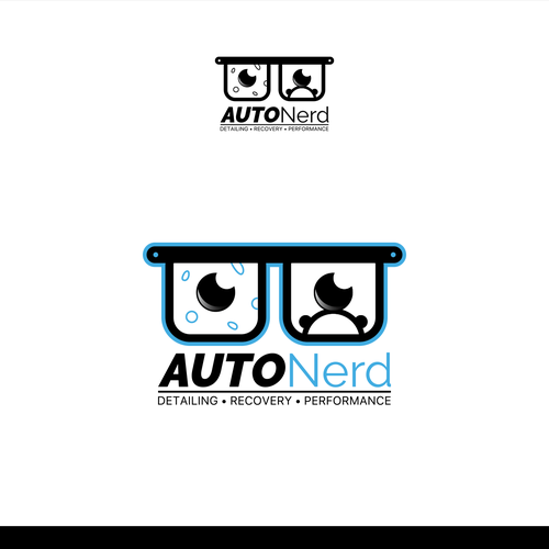 Car painting logo with the title 'AutoNerd'