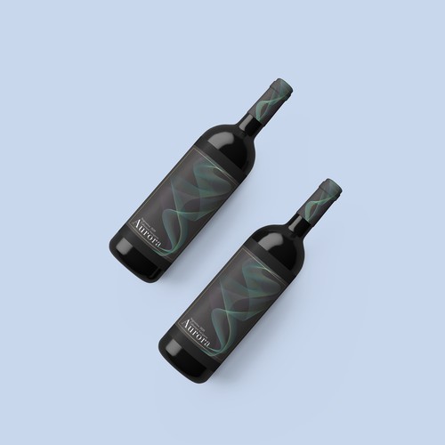 Northern lights design with the title 'Elegant package for wine'