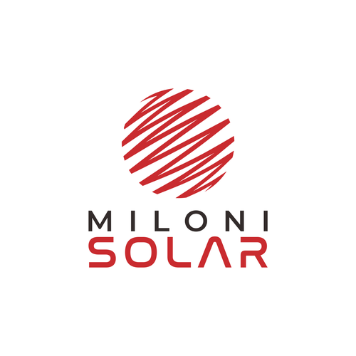 Solar logo with the title 'simple bold and strong design for solar company'