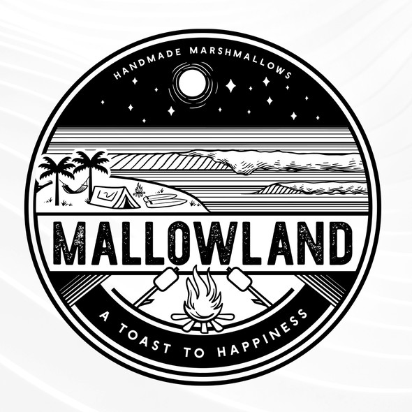 Marshmallow design with the title 'Mallowland'
