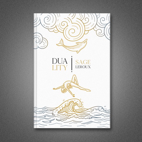 Drawing book cover with the title 'Poetry book cover design'