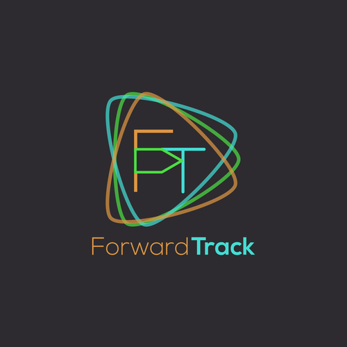 Arrow down logo with the title 'Logo for Forward Track'