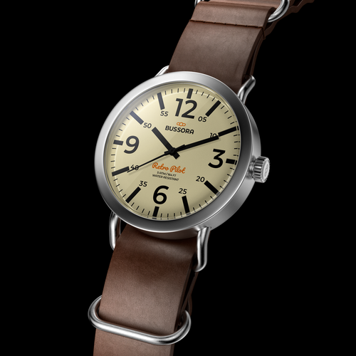Leather design with the title 'simple watch'