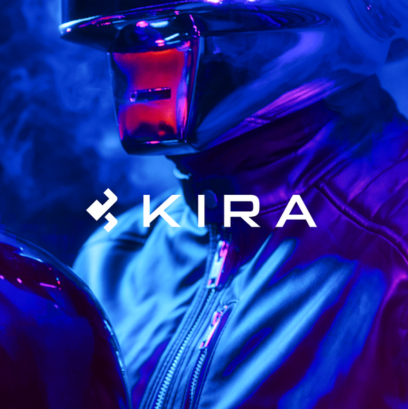Cobalt blue logo with the title 'KIRA'