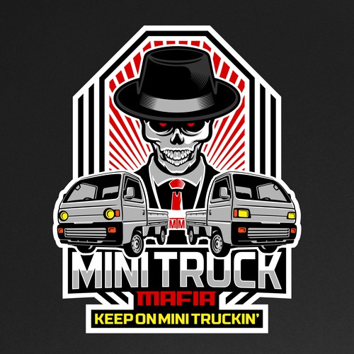 Suit design with the title 'Mini Truck Mafia'