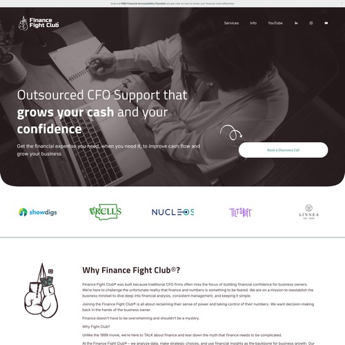 Figma design with the title 'Finance Website Design'