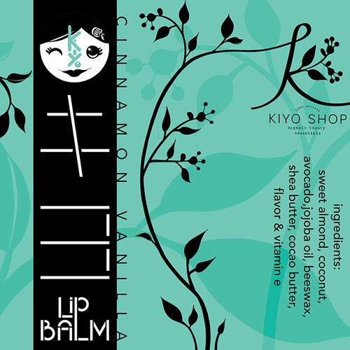 Graceful design with the title 'Product label design for kiyo shop'