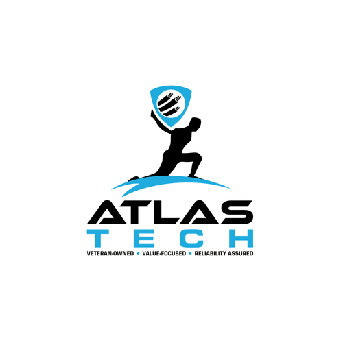 Security logo with the title 'Atlas Tech logo design'