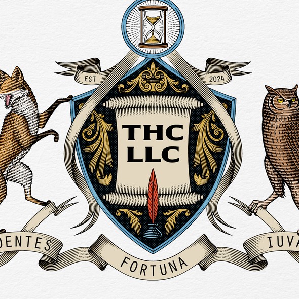 Family crest design with the title 'Crest Design for Consulting business'