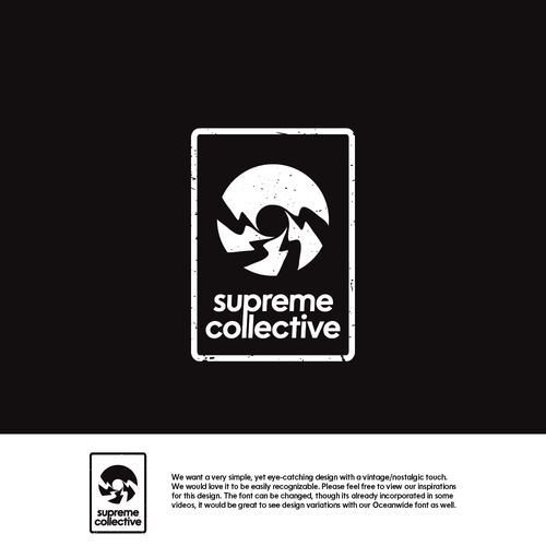 Nostalgic logo with the title 'Supreme collective logo design'