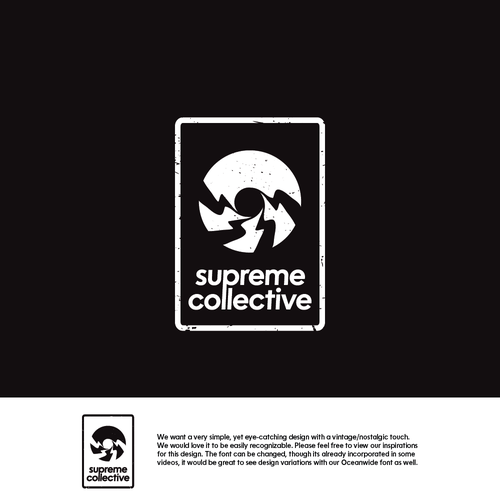 Music production logo with the title 'Supreme collective logo design'