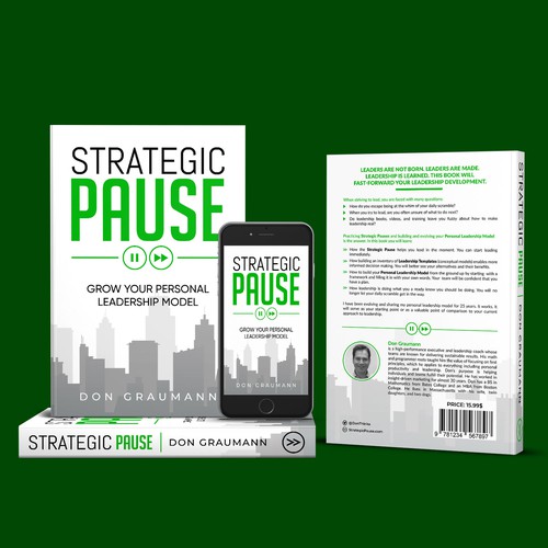 Leadership book cover with the title 'Strategic Pause Book Cover'