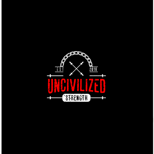 Chain design with the title 'Uncivilized Strength '