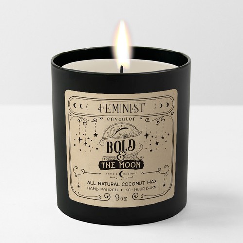 Candle label deals design