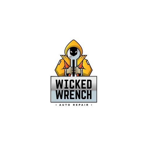 Automotive brand with the title 'Concepto irónico de hombre malvado.'