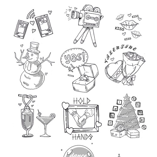 Sticker illustration with the title 'sticker'