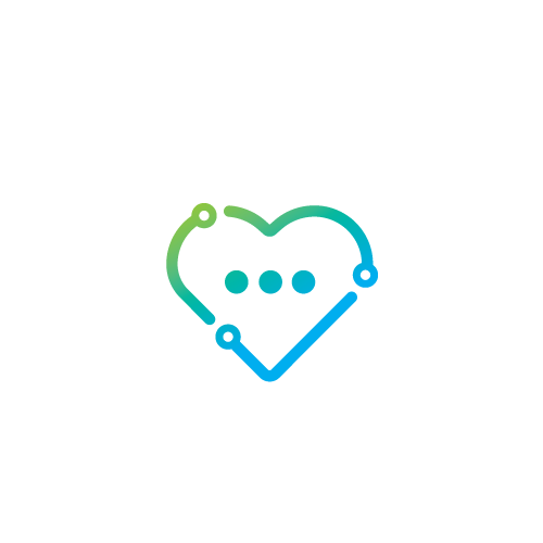 Messaging logo with the title 'Healthcare message app'
