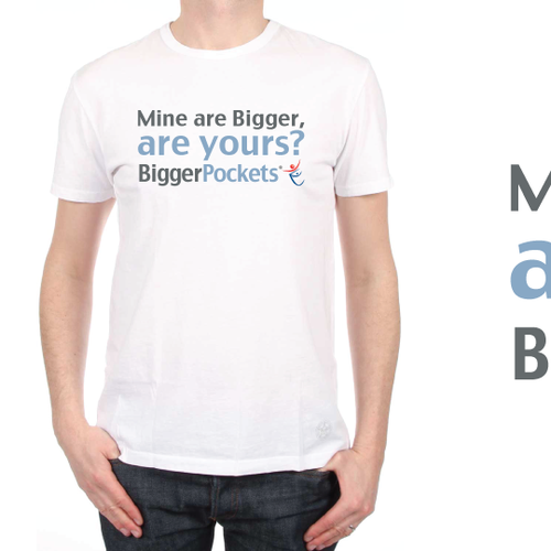 Text t-shirt with the title 'Mine are Bigger, are yours?'
