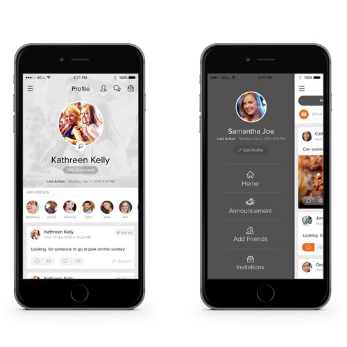 Listing design with the title 'iPhone App'