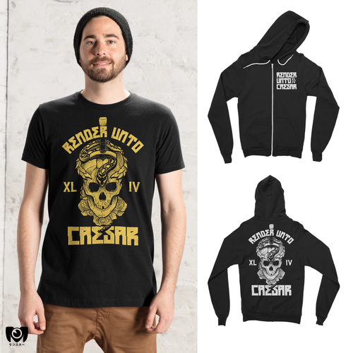 Snake t-shirt with the title '“Render Unto Caesar” Concept'