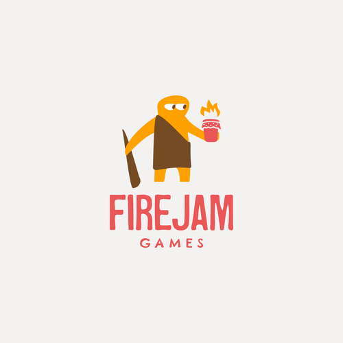 Indie design with the title 'Firejam Games - Logo Design'