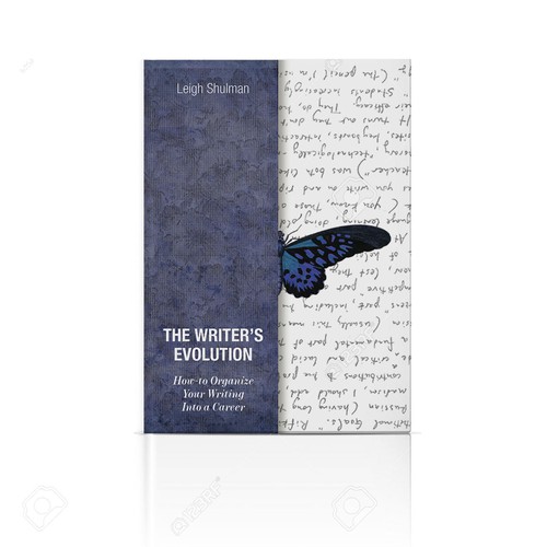 Collage book cover with the title 'Concept for Book cover "The writer's evolution"'