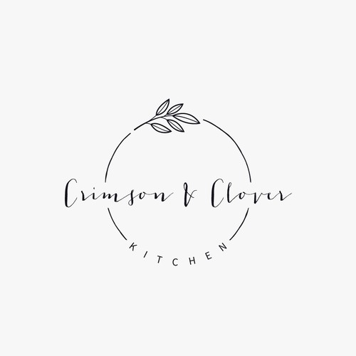 Dinner logo with the title 'Crimson and Clover Kitchen'