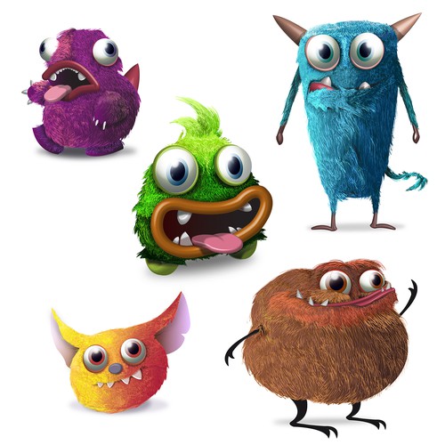 Candy design with the title '3D Creature '