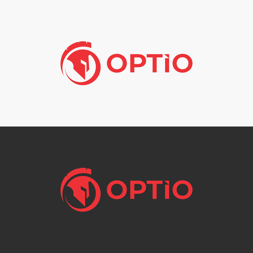 Gladiator design with the title 'Logo Optio'