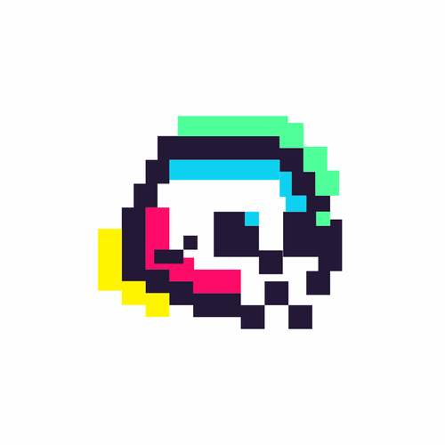 Pixel art design with the title 'Pixel '